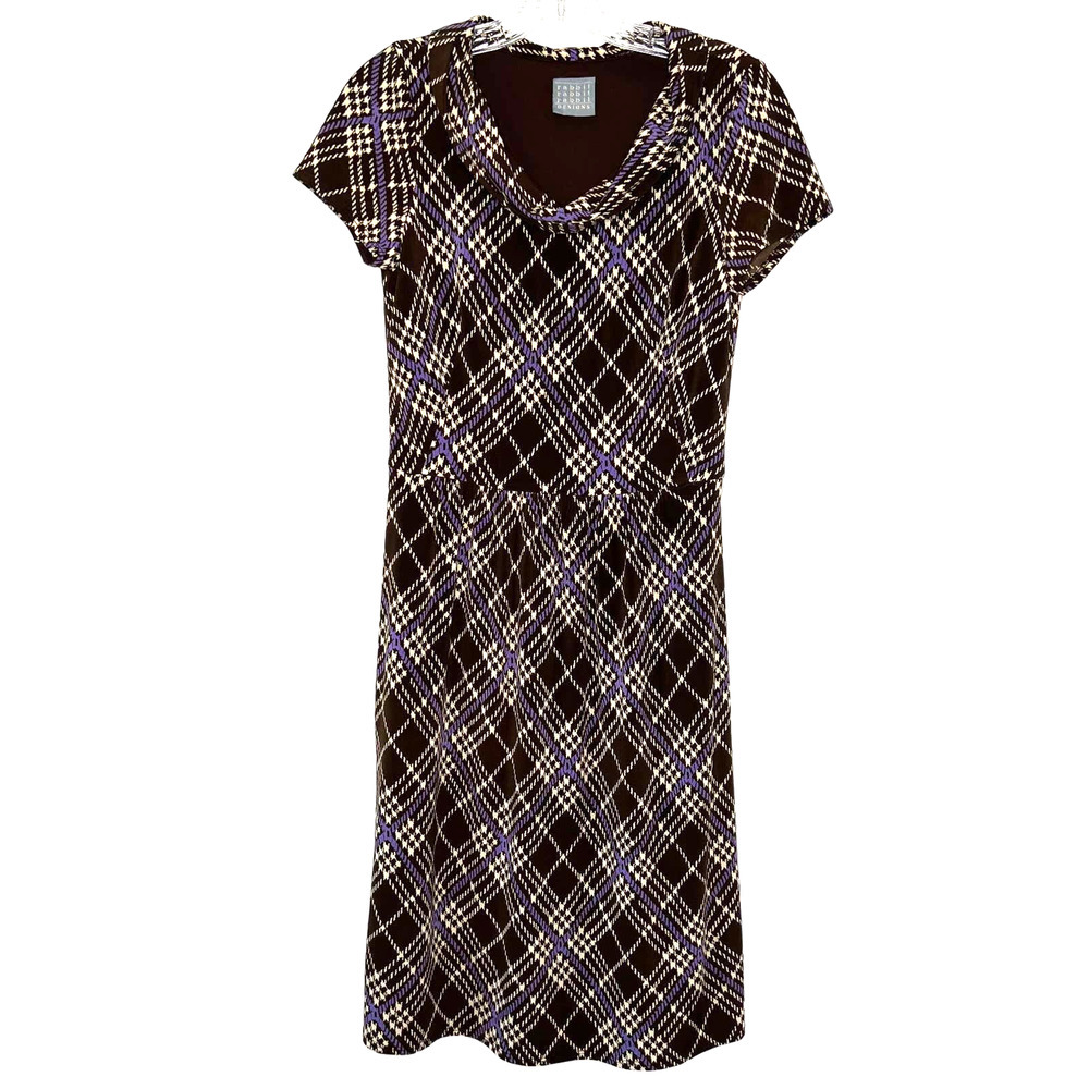 Rabbit Designs Women's Shirt Dress Geometric Patterns-Multicolor Size S